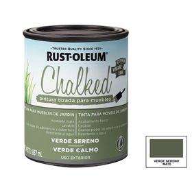 Pintura tizada exterior base agua 887 ml Chalked Interior verde sereno mate