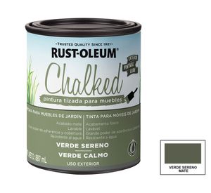 Pintura tizada exterior base agua 887 ml Chalked Interior verde sereno mate