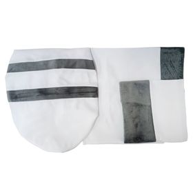 Set accesorios baño blanco/gris 3 piezas