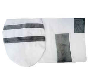 Set accesorios baño blanco/gris 3 piezas