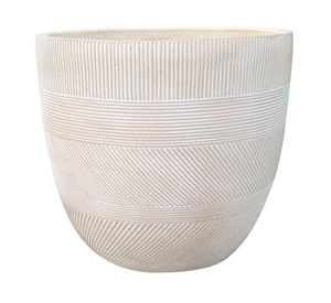 Maceta 22 cm Fiber clay Elena blanco