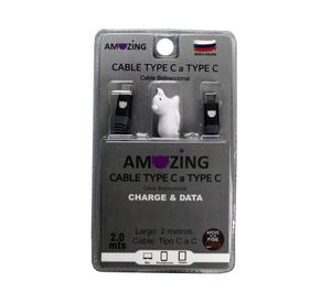 Cable Tipo C a Tipo C 2 m gris