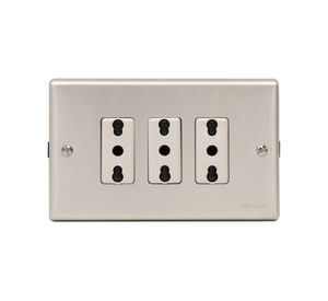 Toma triple 10-16A armado Magic amarillo