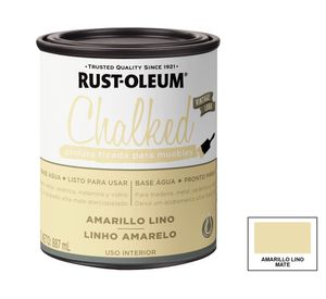 Pintura tizada base agua 887 ml Chalked Interior amarillo lino mate