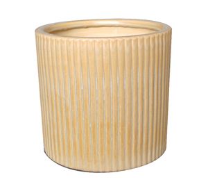 Maceta cerámica Elaine L mostaza