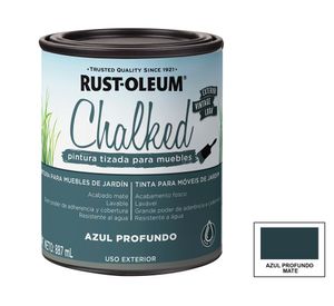Pintura tizada exterior base agua 887 ml Chalked Interior azul profundo
