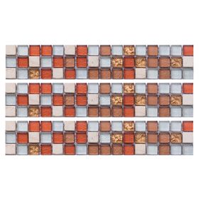 Listel vidrio 5x30 cm tierra