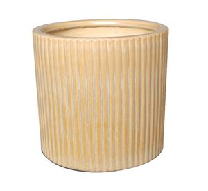 Maceta cerámica Elaine S mostaza