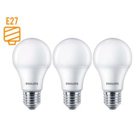 Ampolleta Led 12W E27 luz cálida blanca pack x3