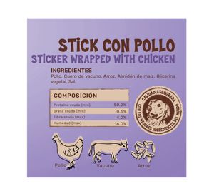 Snack perro Stick con pollo 100 g
