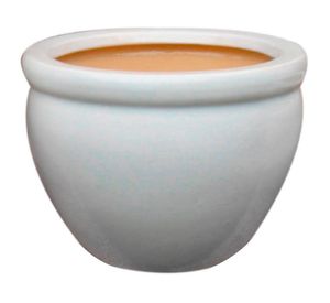 Maceta cerámica Aline M Glossy blanco