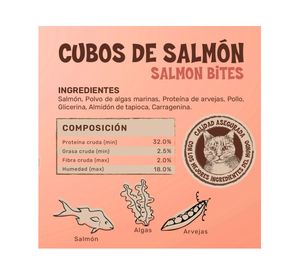 Snack gato Cubos de salmón 65 g
