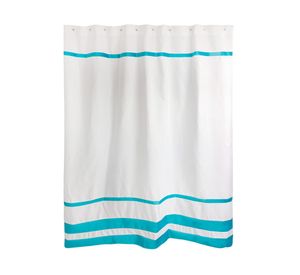 Cortina de baño blanco turquesa 180x180 cm
