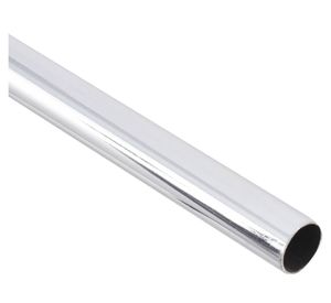 Barra cortina lisa fierro 12 mm x 1 m cromo