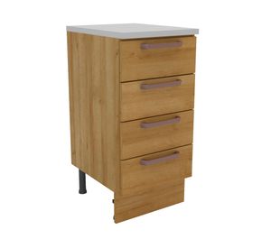 Mueble base cocina 40 cm 4 cajones Minerva Riviera