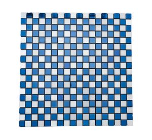 Mosaico autoinstalable 30x30 cm Deep Blue aluminio/azul