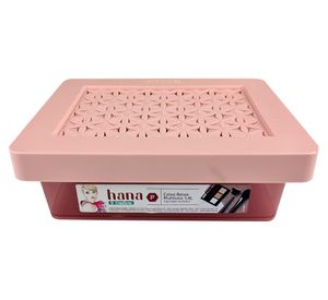 Caja organizadora baja rosado