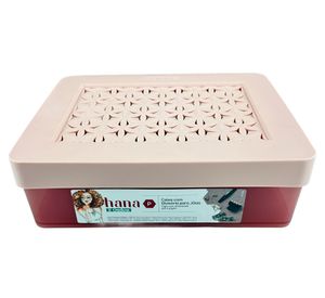 Caja organizadora joyas rosado 6 divisiones