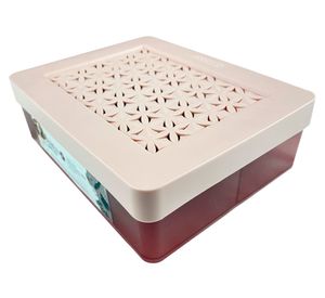Caja organizadora joyas rosado 6 divisiones