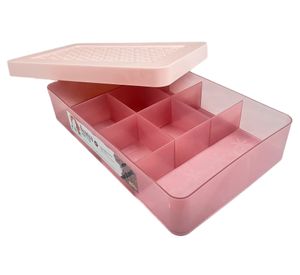 Caja organizadora joyas rosado 8 divisiones