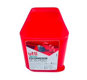 Escurridor de cubiertos 15.3x8.8x13 cm rojo