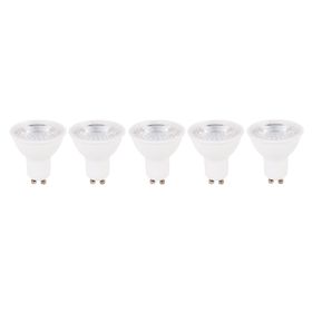 Ampolleta LED 6W GU10 luz cálida 5 unidades