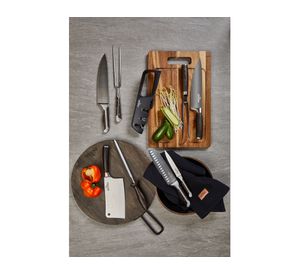 Set Tabla + cuchillo + tenedor + pinzas