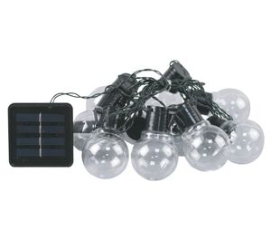 Guirnalda solar terraza 10L negro
