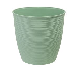 Macetero redondo Piedra green terra 23x25 cm