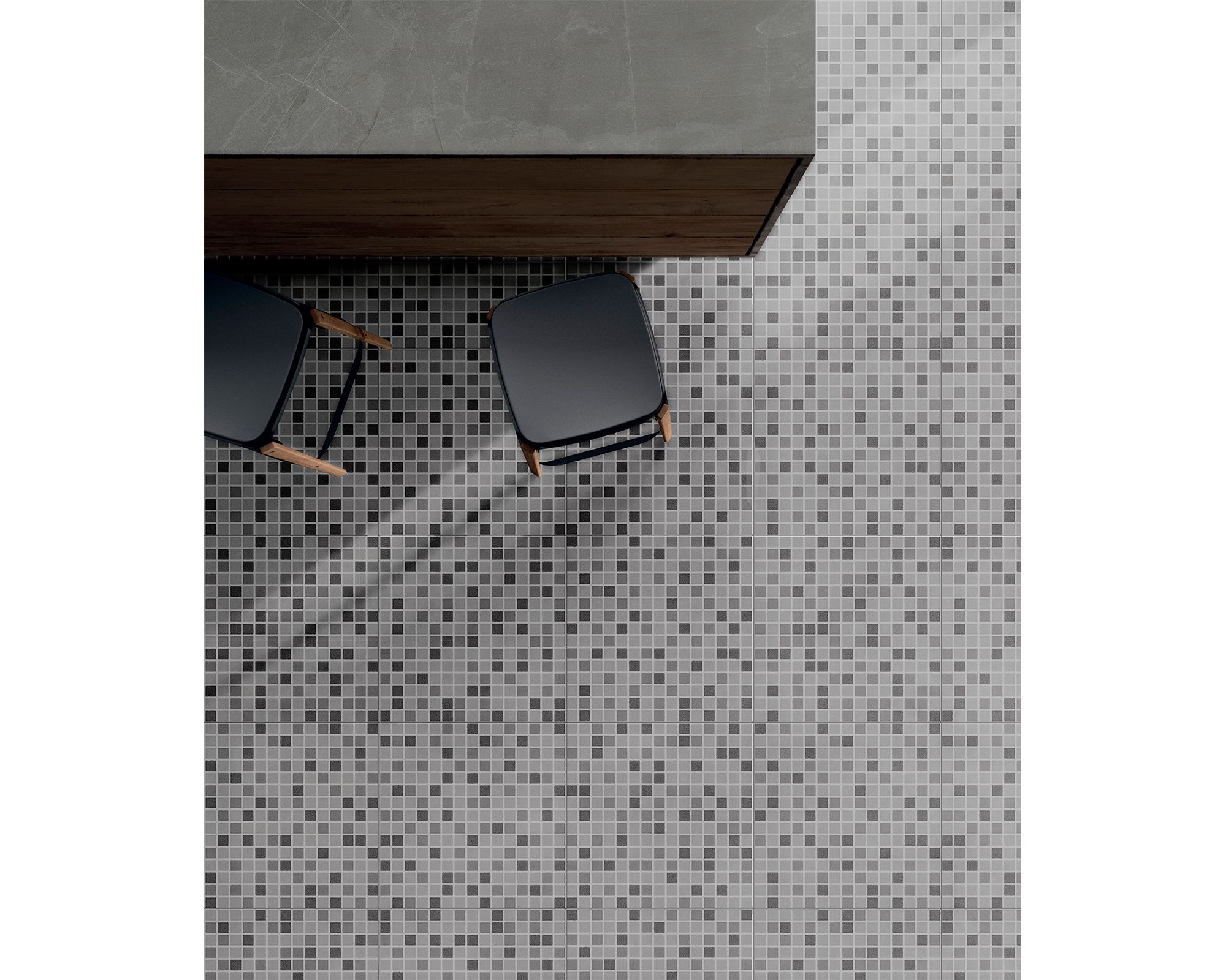 Cerámica Antideslizante 45x45 cm Mosaico Gris
