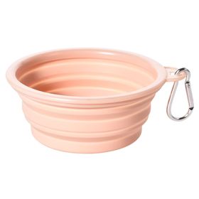 Plato mascota Plegable rosa 450 ml