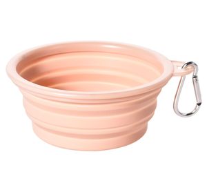 Plato mascota Plegable rosa 450 ml