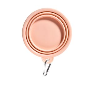 Plato mascota Plegable rosa 450 ml