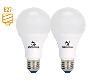 Ampolleta LED E27 Luz cálida 9W 2 unidades