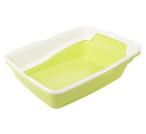 Bandeja sanitaria con borde verde