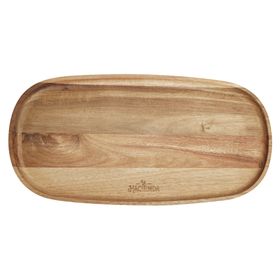Plato piqueo 41x21 cm acacia
