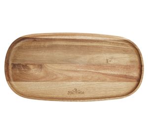 Plato piqueo 41x21 cm acacia