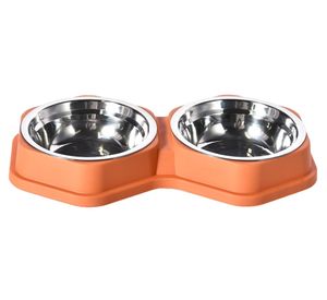 Plato mascota doble naranjo 1060 ml