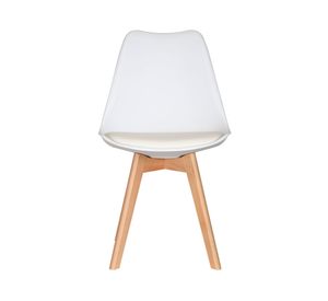 Silla Quille 80x47x54 cm blanco/natural