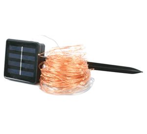 Guirnalda solar LED 20 m negro