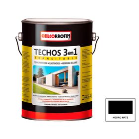 Pintura techo Techos 3en1 1 GL negro mate