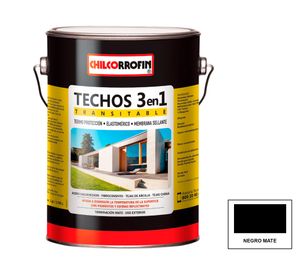 Pintura techo Techos 3en1 1 GL negro mate