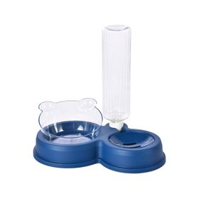 Dispensador doble Agua/comida 450 ml azul