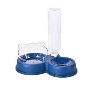 Dispensador doble Agua/comida 450 ml azul