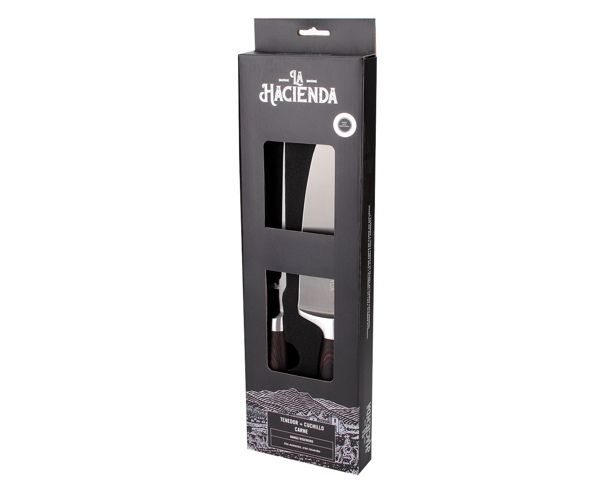 Cuchillo 17 cm + Tenedor parrilla | Easy.cl