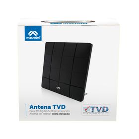 Antena digital Ultra delgada interior negro mate