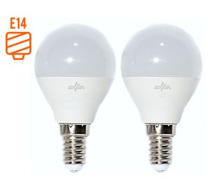 Pack 2 ampolletas Led 6W E14 luz fría Globo G45