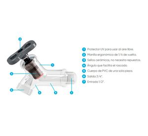 Llave de paso jardín Griferi 1/2"