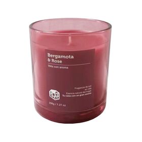 Vela con caja 9 cm guinda