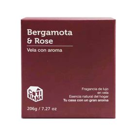 Vela con caja 9 cm guinda